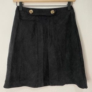 NWT E Lady Black Velvet Skirt SZ 06